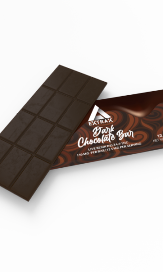 Delta Extrax Chocolates 150mg - Dark Chocolate Bar (12 squares/bar)