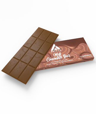 Delta Extrax Chocolates 150mg - Milk Chocolate Bar (12 squares/bar)