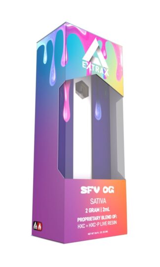 Delta Extrax 2G - Disposable Vape Pen - HXC + HXC-P - SFV OG (Hybrid)